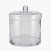 Clear Glass Lidded Jar Small