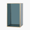 Brass Metal and Smoked Glass Panelled Square Hurricane Large