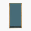Smoked Glass and Brass Medium Square Hurricane