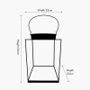 Black Metal and Glass Square Lantern Small