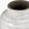 Alina White Stoneware Dot Design Vase