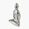 Silver Metal Sitting Yoga Pose Ornament