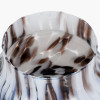 Brown and White Tortoiseshell Glass Vase