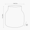 Brown and White Tortoiseshell Glass Vase