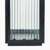 S/2 Black Metal and Ribbed Glass Lanterns