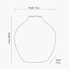 Gaudi White Stoneware Geometric Design Vase