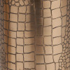 S/3 Antique Brass Croc Print Metal Pillar Candle Holders