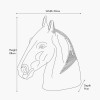 White Metal Horse Head Ornament