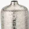 Silver Metal Hammered Vase Tall