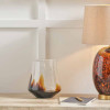 Pecan Brown and Clear Glass Bell Shaped Vase