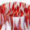 Red and White Tortoiseshell Glass Vase