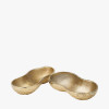 Gold Metal Peanut Lidded Trinket Bowl