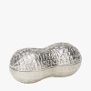 Silver Metal Peanut Lidded Trinket Bowl