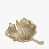 Gold Metal Gingko Leaf Trinket Bowl