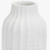 Amalia Natural and White Stoneware Textured Vase