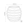 Black Bobble Fibrestone  Decorative Planter