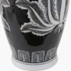 Asteria Black and White Feather Ceramic Urn Vase