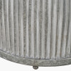 S/2 Galvanised Zinc Barrel Planters
