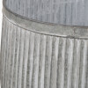 S/2 Galvanised Zinc Barrel Planters
