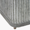 S/2 Galvanised Zinc Square Planters