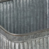 S/2 Galvanised Zinc Square Planters