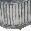 S/3 Galvanised Zinc Oval Planters