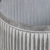 S/3 Galvanised Zinc Round Planters
