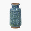 Theano Dot Design Blue Glaze Vase