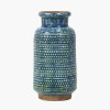 Theano Dot Design Blue Glaze Vase