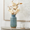 Theano Dot Design Blue Glaze Vase