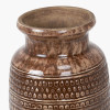 Theano Dot Design Brown Glaze Vase