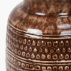 Theano Dot Design Brown Glaze Vase