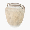Natural Textured Fibrestone Decorative Vase with Handles