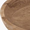 Natural Handcarved Mango Wood Bowl with Raised Base
