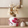 Laelia Pink Lily Ceramic Urn Vase