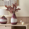 Juno Deep Plum Ombre Glass Vase
