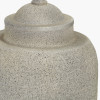 Raj Stone Grey Hammered Metal Urn Vase with Lid