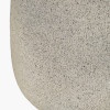 Raj Stone Grey Hammered Metal Urn Vase with Lid
