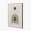 Art Deco Print with Linear Gold Detail and Black Frame