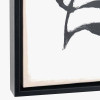 S/2 Black Leaf Print Canvases with Black Frames