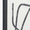 S/2 Black Squiggle Print Canvases with Black Frames