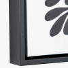S/2 Black Leaf Print Square Canvases with Black Frames
