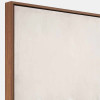Natural and White Abstract Canvas with Natural Frame Large