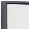 Grey and White Abstract Canvas with Black Frame