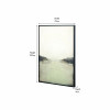 Grey and White Abstract Canvas with Black Frame