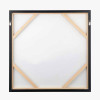 Monochrome Abstract Square Canvas with Black Frame