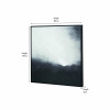 Monochrome Abstract Square Canvas with Black Frame