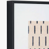 Natural Canvas with Black Stripe Pattern and Black Frame