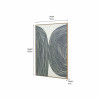Black and Cream Abstract Canvas with Natural Frame
