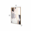 Natural and Grey Textured Abstract Canvas with Natural Frame